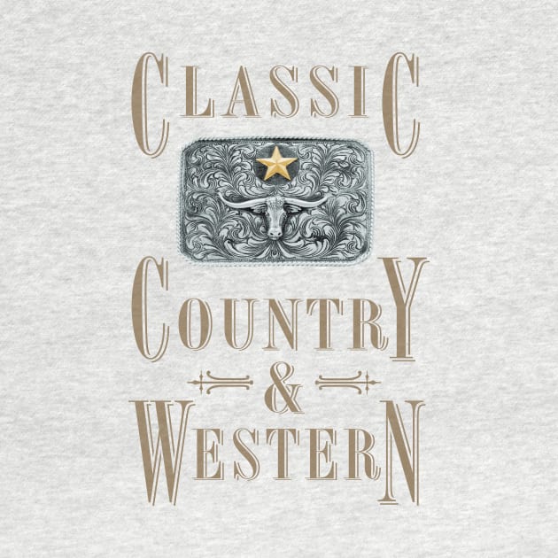 Classic Country & Western (Longhorn Star Belt Buckle) by PLAYDIGITAL2020